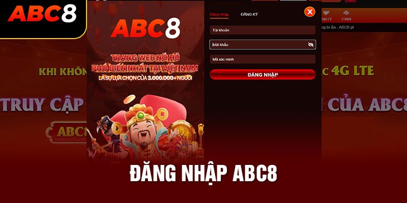 Các thao tác để tiến hành đăng nhập  ABC8